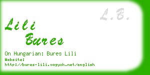 lili bures business card